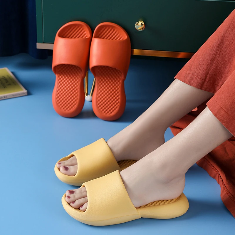 Home Slippers Cloud Platform Women Summer Beach Slides Indoor Non Slip Eva Sandals Men Male Ladies Shoes Female House Flip Flops