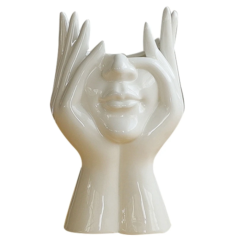 

Скандинавская керамическая Имитация человеческого боди-арта ваза, для гостиной/кабинета, Скульптура Декор для дома ручной работы