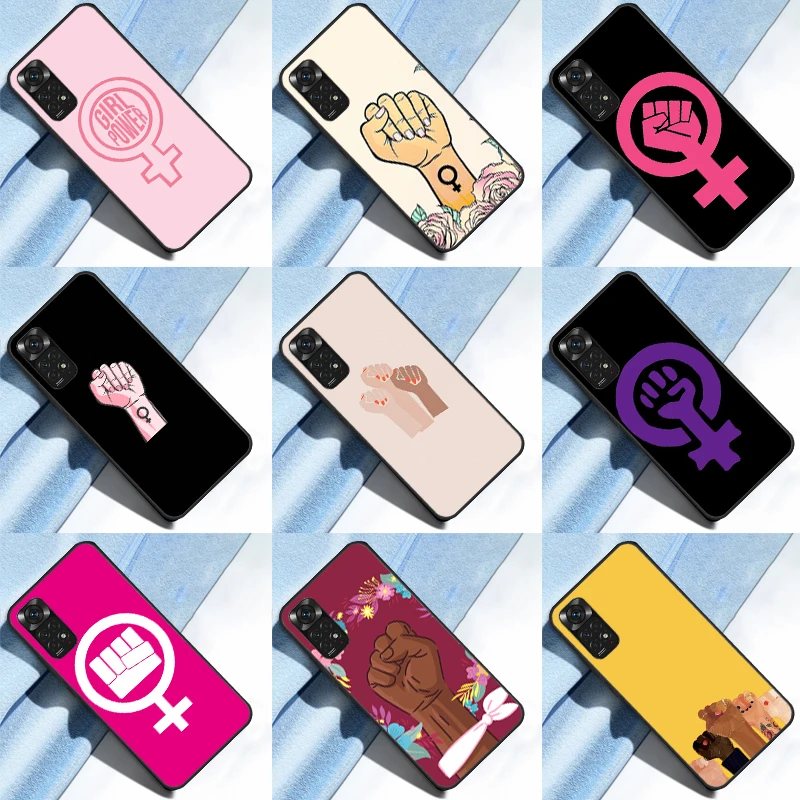 Feminist Fist Symbol Case For Xiaomi Redmi Note 9 8 10 11 Pro Note 11S 10S 9S 8T Redmi 10 9 9A 9C 10C Cover