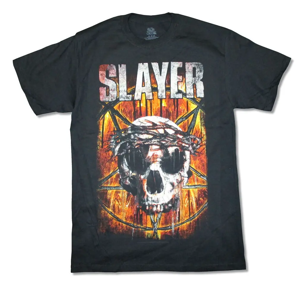 

Slayer Thorny Skull Crown World Tour 2015 Black T Shirt New Band Merch