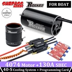 Система охлаждения Rocket 4074 40-S с бесколлекторным мотором, водонепроницаемая, пульт дистанционного управления, SBEC ESC, карта программирования Rc Speed Fish Boat