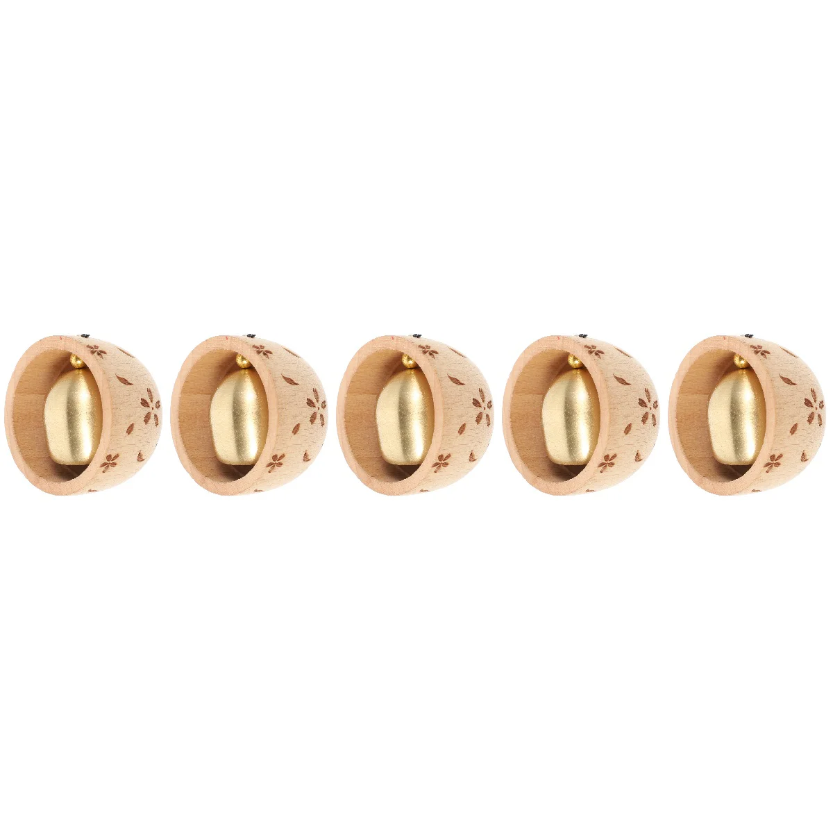 

5pcs Decorative Wind Bell Door Suction Magnetic Wind Chime Door Adornment Brass Wind Bell