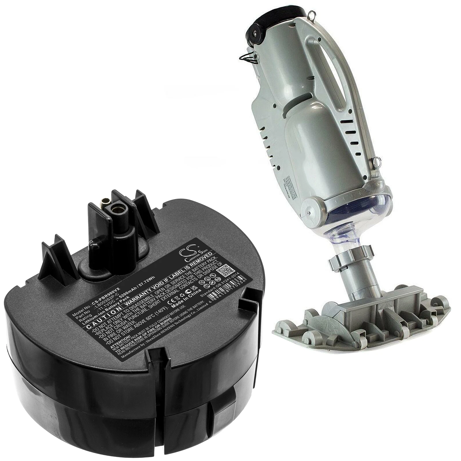 Аккумулятор Cameron Sino 5200 мАч для Water Tech Pool Blaster Pro Precision Li 900 LB003S2P-C