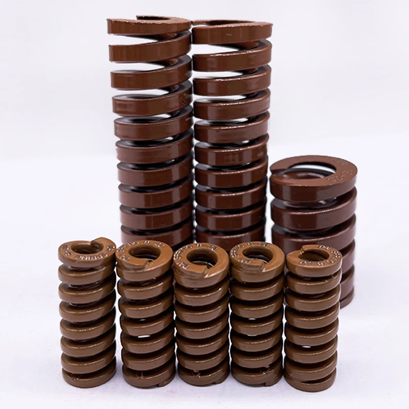 

1PCS Mould Die Spring Outer Dia 16mm Inner Dia 8mm Brown Long Light Load Stamping Compression Mould Die Spring Length 20-100mm