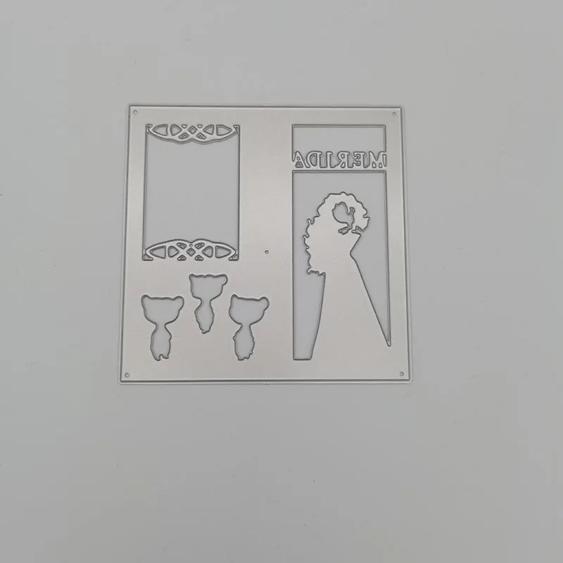 

Металлические штампы трафареты принцесса и три котенка для DIY альбома бумажная карточка декоративное ремесло высечки