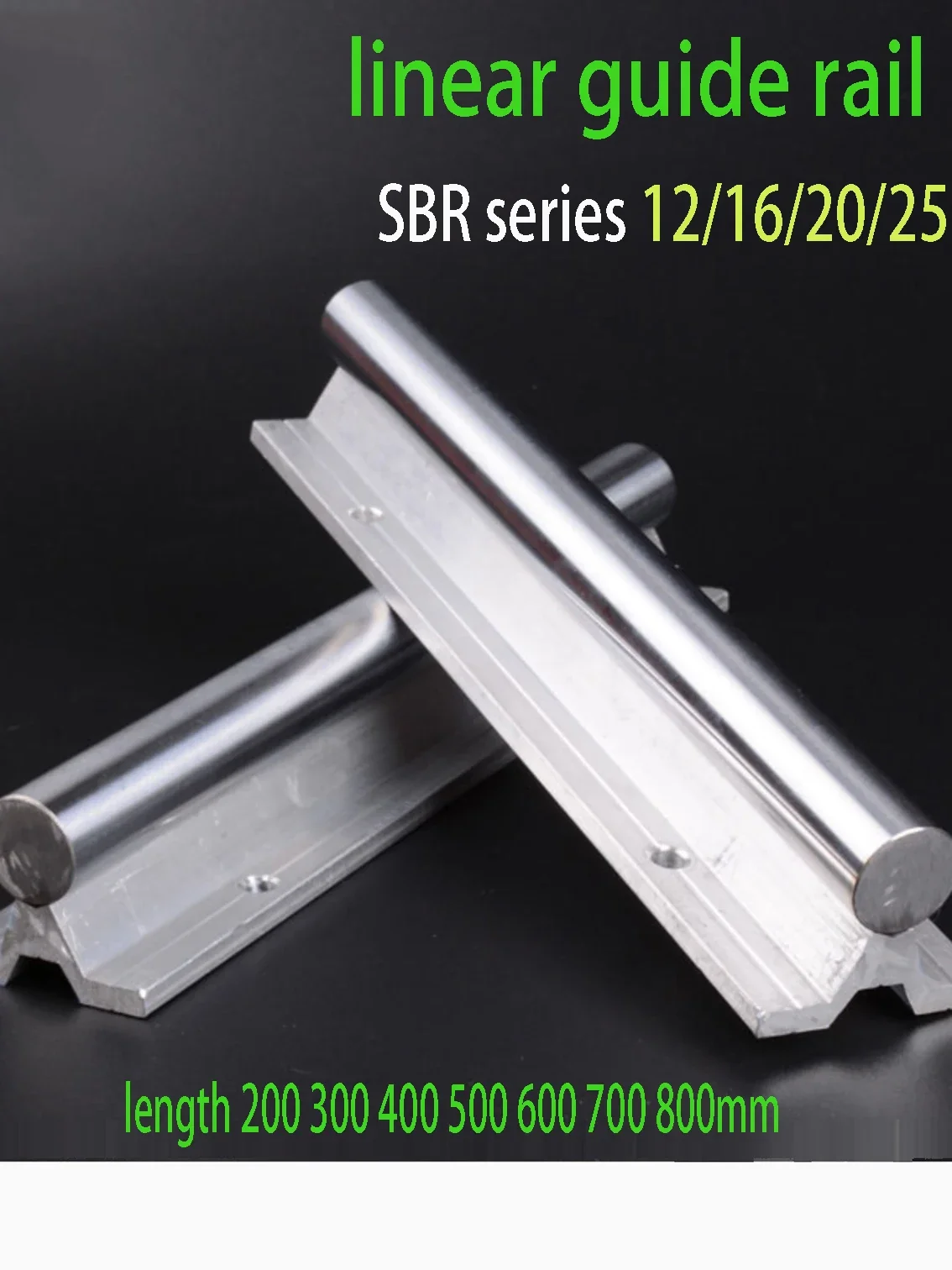 Фото 1 шт. SBR12 SBR16 SBR20 SBR25 Линейная направляющая 300 400 450 500 мм Полностью опорная направляющая + 4 шт. SBR16/12/20UU Линейный блок Beare №2