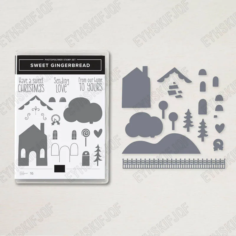 

House Mountain Tree Stamps And Dies New Arrival 2022 Scrapbook Diary Decoration Stencil Embossing Template Diy Greeting Card