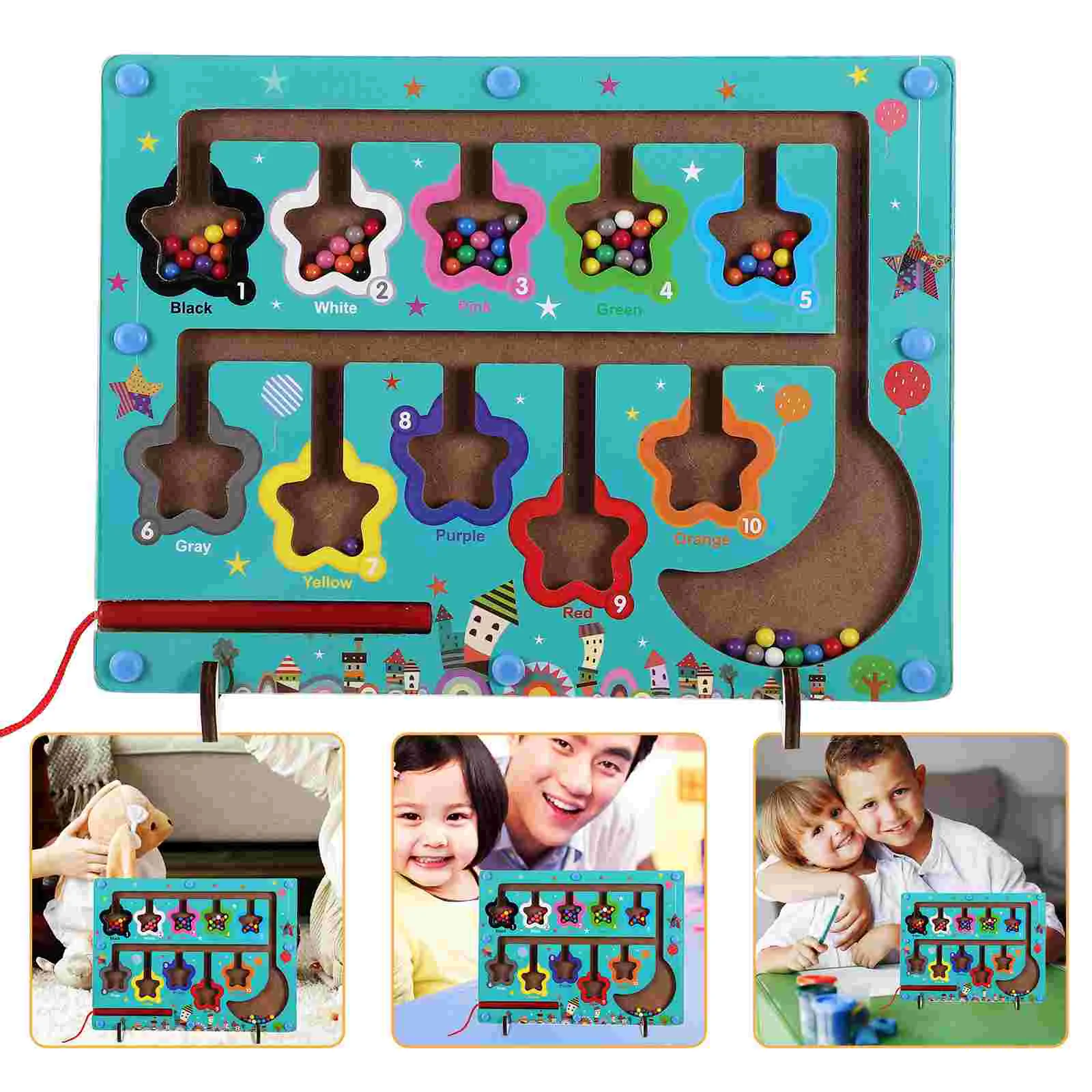 

Wooden Magnet Board Magnetic Numbers Toddlers Children's Toys Boy Preschool Puzzles