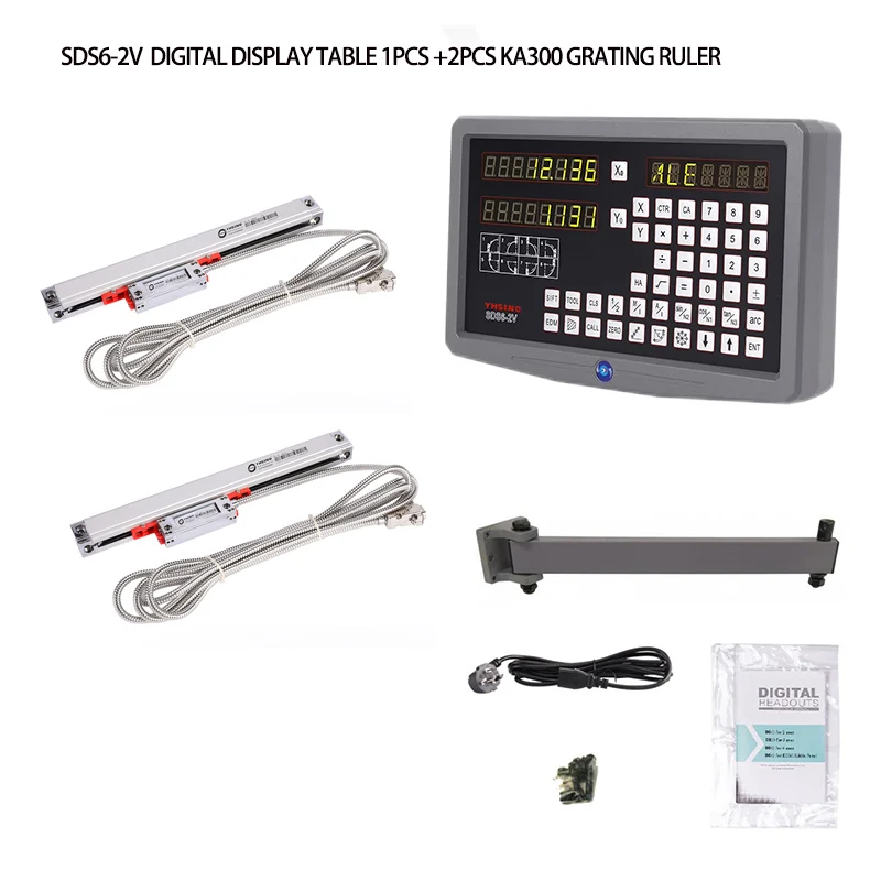 

Набор для токарного станка DRO с 2 осями цифрового считывания SDS6 2 в и 2 шт. тонкая линейка KA300 KA500 высоколинейная шкала оптический кодировщик токарный станок