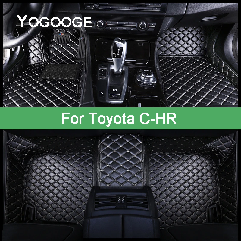 

YOGOOGE Car Floor Mats For Toyota C-HR 2016-2022 Years Foot Coche Accessories Auto Carpets