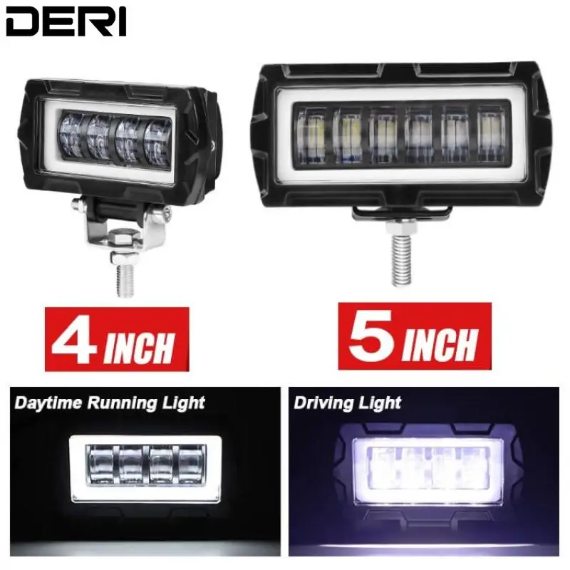 

LED Driving Light Bar 4/5 Inch DRL Signal Lamp For Off Road Truck SUV ATV UTV 4X4 Motorcycle Dirt Bike Quad Car Tractor Boat