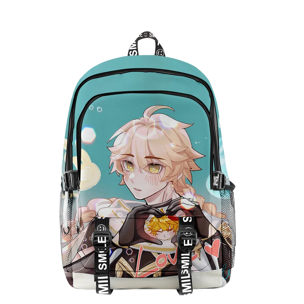 

Cartoon Novelty Cool School Bags Unisex Genshin Impact Game Travel Bag 3D Print Oxford Waterproof Notebook Shoulder Backpacks