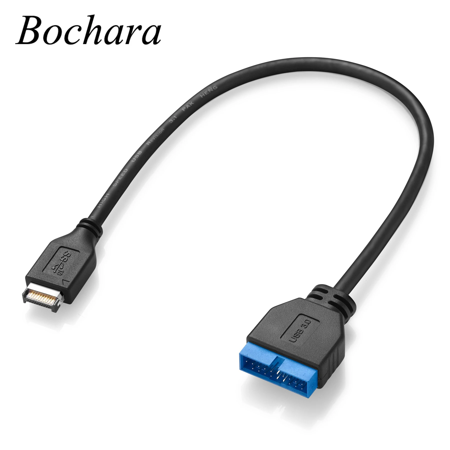 

Материнская плата Bochara 30 см USB 3.1 Тип E папа-USB 3,0 IDC 20-контактный кабель из фольги + Плетеный экранированный