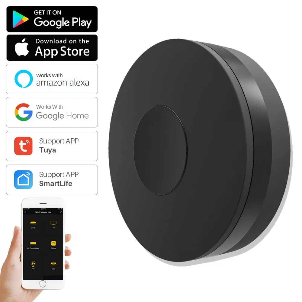 

2323 LSM WiFi IR Remote Control For Air Conditioner TV Smart Home Infrared Remote Controller Works With Alexa