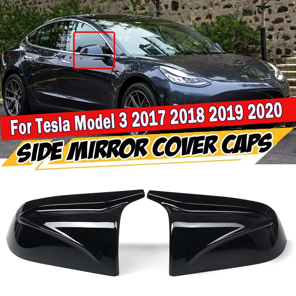 

2 шт., глянцевая черная крышка для зеркала заднего вида