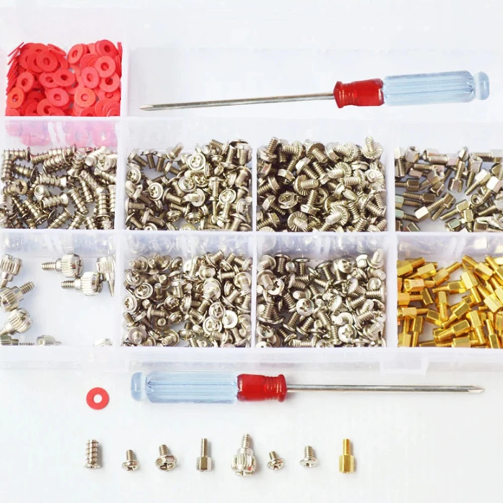 Набор винтов для компьютера комплект установки болтов на печатной плате красные