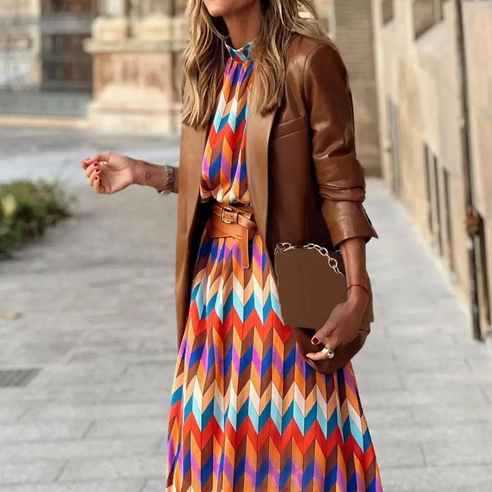 

Stylish Party Dress Half Sleeve Mid-Calf Elegant Temperament Slim-fitting Dress