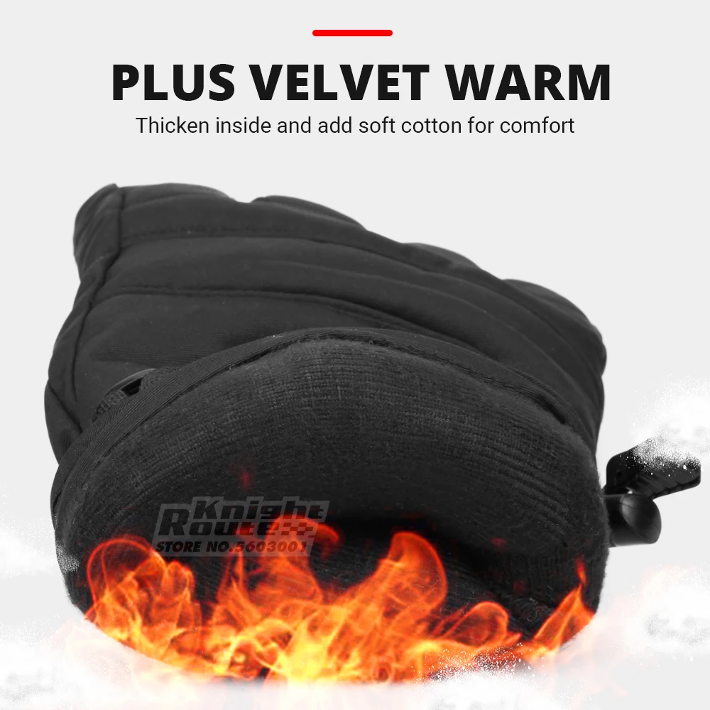 Зимние перчатки с подогревом мотоциклетные теплые водонепроницаемые для езды на