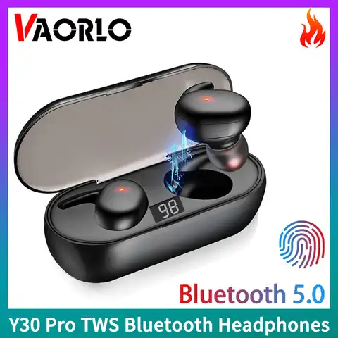 Y30 Pro TWS Bluetooth 5,0 наушники с сенсорным управлением истинная стерео музыка Hifi бас спортивные игровые Беспроводные наушники с светодиодный дисп...