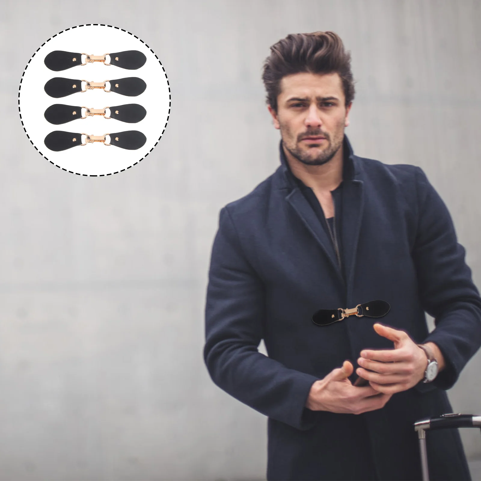 

Clips Buckles Coat Sweater Dress Shawl Closure Cardigan Shaw Clasp Faux Toggles Cape Buckle Connection Clip Overcoat Hook Sew