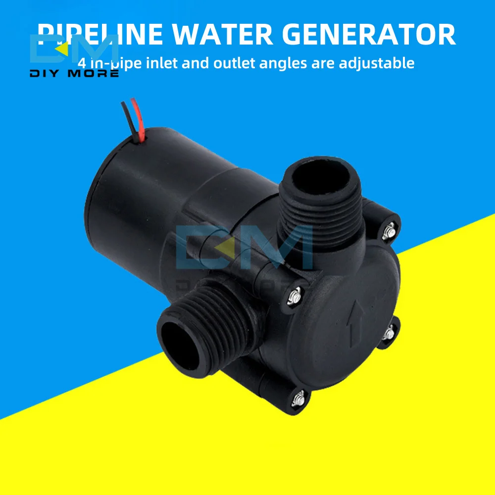 

DC 0-18V DC Generator Small Water Flow Hydraulic Test Generator Pipeline Miniature Hydraulic Generator Wind Power
