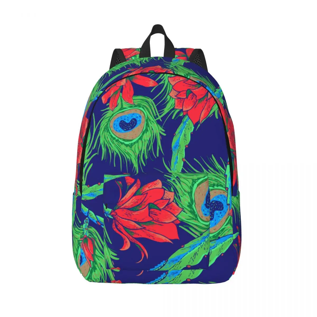 

Рюкзак с павлиньими перьями и цветами для мужчин, школьный ранец для студентов, вместительный женский рюкзак для ноутбука