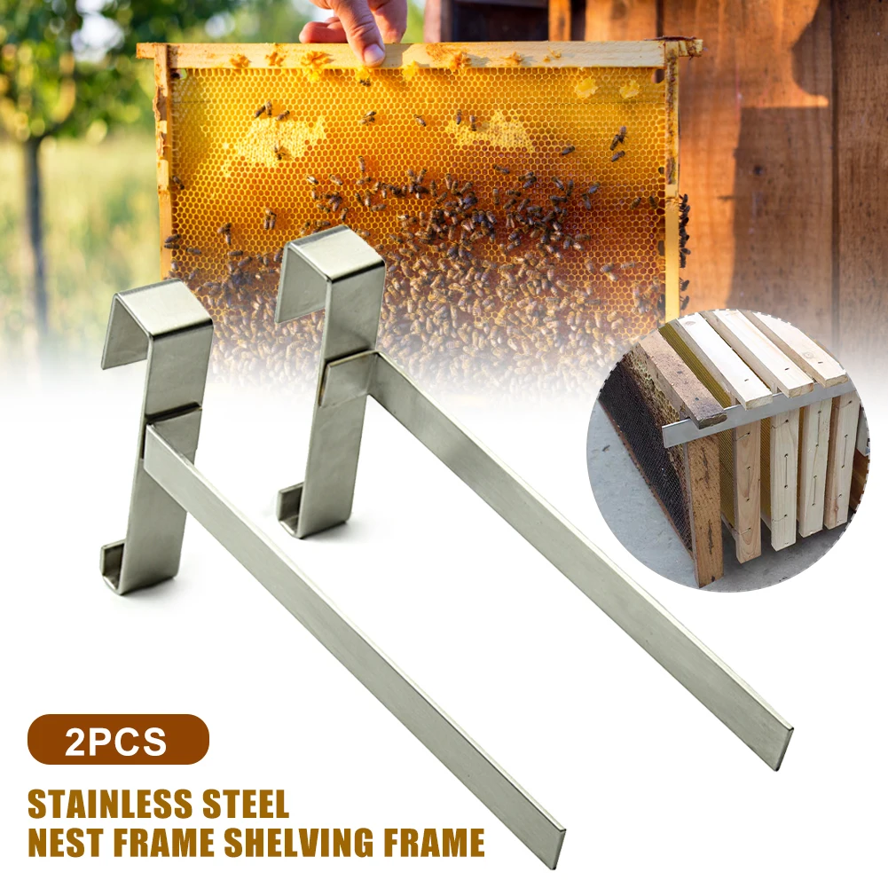 

2pcs Beekeeping Beehive Frame Holder Perch Stand Support Bracket Rack Bee Hive Perch Side Mount Tools Equipment Supplies