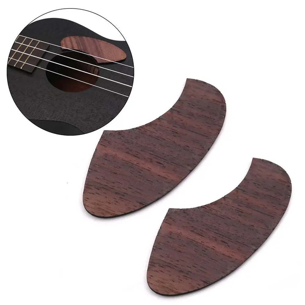 

2Pcs Rosewood Shield Wooden Pick Guards Ukulele Pickguard Teardrop Musical Instrument Accessories dropshipping wholesale