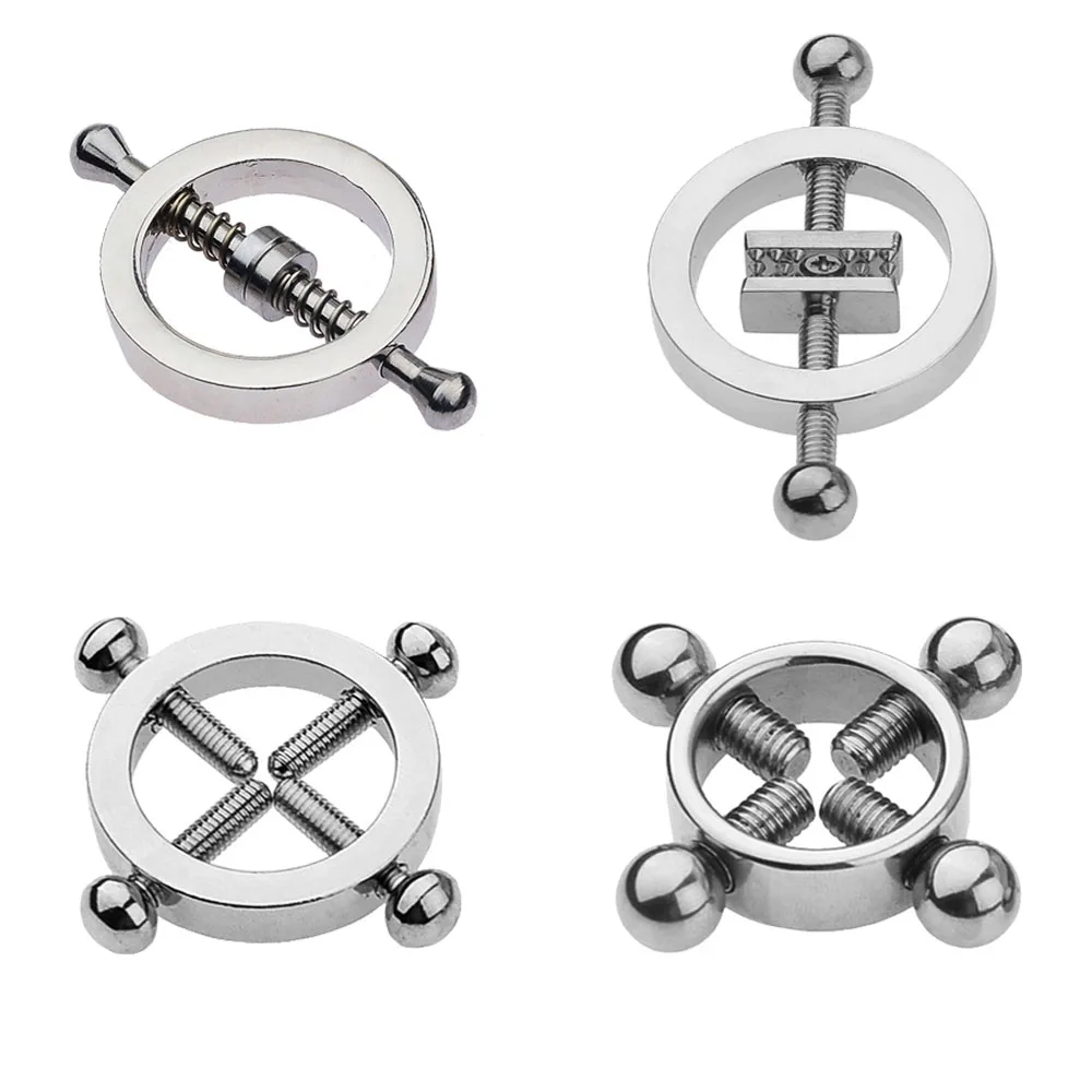 

Funny Nipple Rings Stainless Steel Clip on Nipple Rings Shield Rings Barbell Ring Bar Nipple Rings Body No Piercing Jewelry