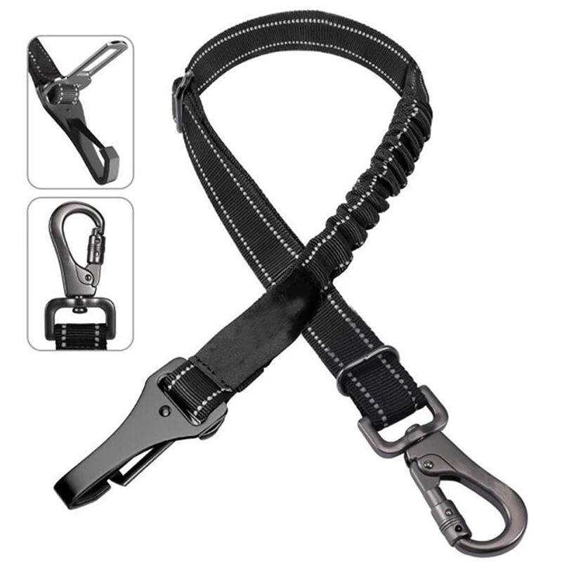 

Dog Cat Car Safety Belt Dog Seat Belt Adjustable Pet Reflective Nylon Vehicle Seatbelt Harness for Small Medium Large Dog