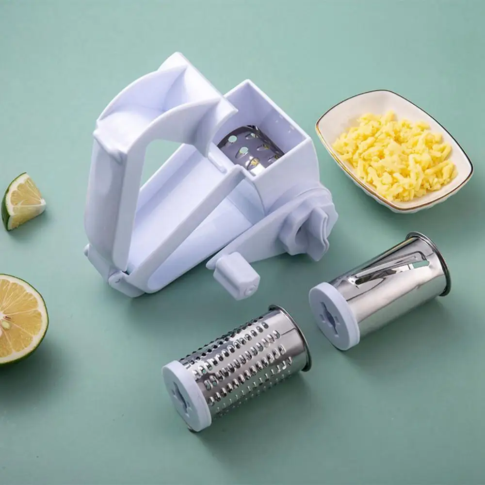 

Kitchen Tool Nuts with Stainless Steel Drum Grinder Hand-cranking Rotary Cheese Grater Shredder Butter Slicer Zester