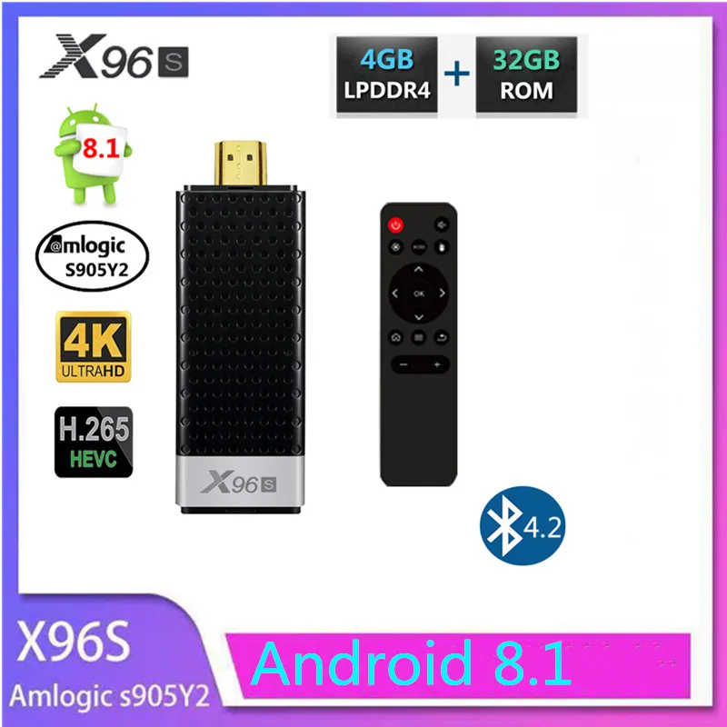 

Мини-ПК X96S, Android 8,1, Amlogic S905Y2 DDR4, 4 Гб ОЗУ, 32 Гб ПЗУ, ТВ-флешка, стандартная ТВ-карта, Wi-Fi, BT 4,2, 4K, HD медиаплеер, ТВ-приставка