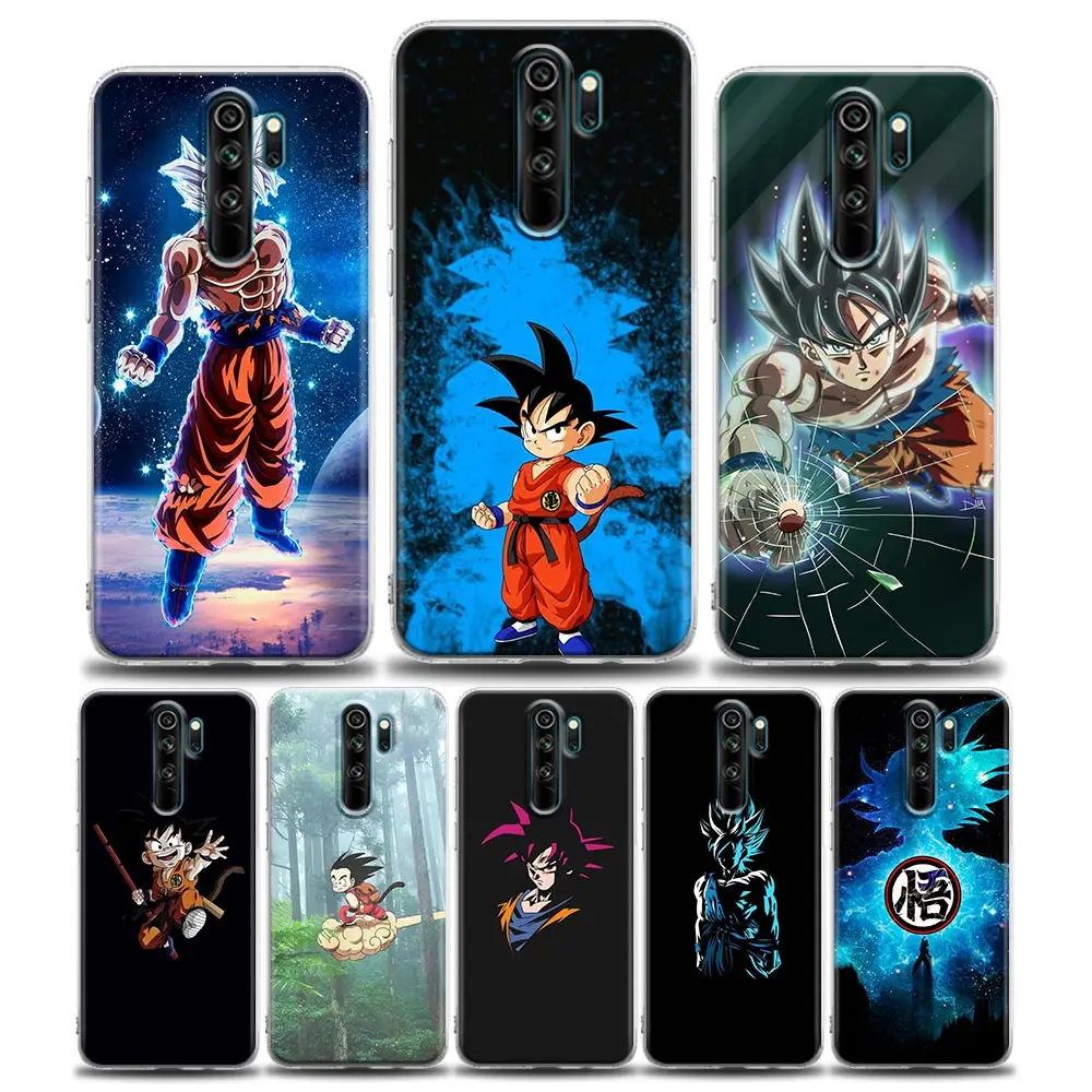 

Anime Dragon Ball Goku Phone Case for Redmi 10C Note 7 8 8T 9 9S 10 10S 11 11S 11T Pro 5G 4G Plus Silicone Case Bandai