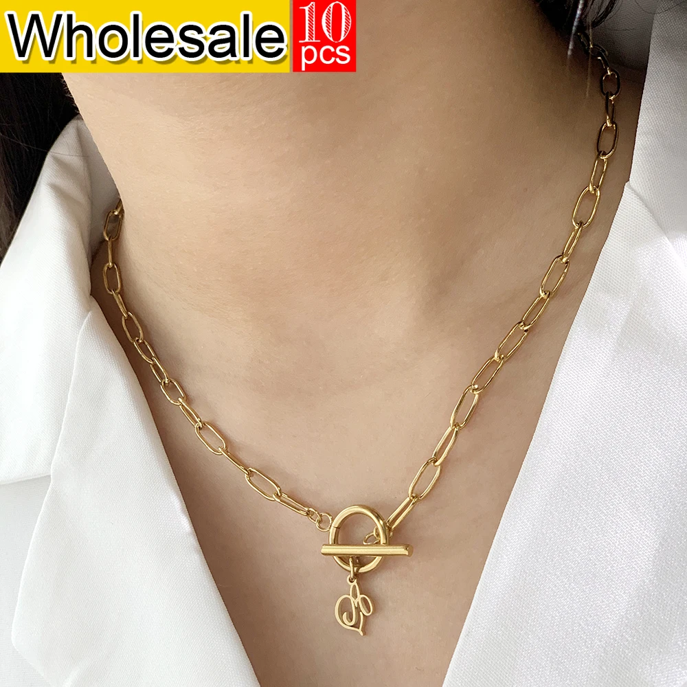 10 шт. женская подвеска для шеи из нержавеющей стали
