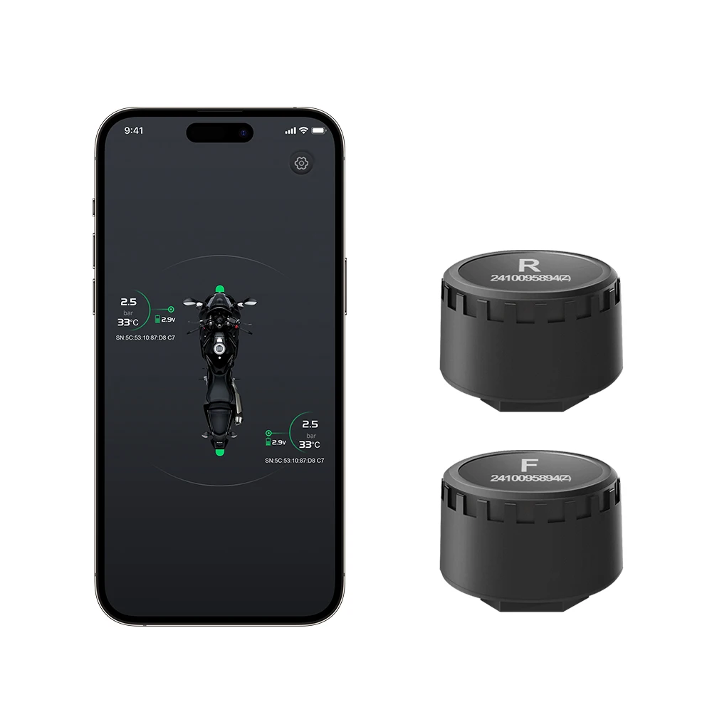 

Мотоцикл TPMS 2 датчика Bluetooth система контроля давления в шинах для диагностического набора телефона аксессуары для мотоциклов