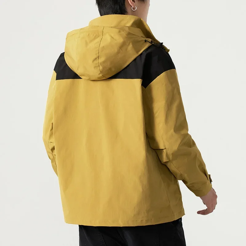 Модная брендовая мужская куртка свободного покроя большие размеры повседневная