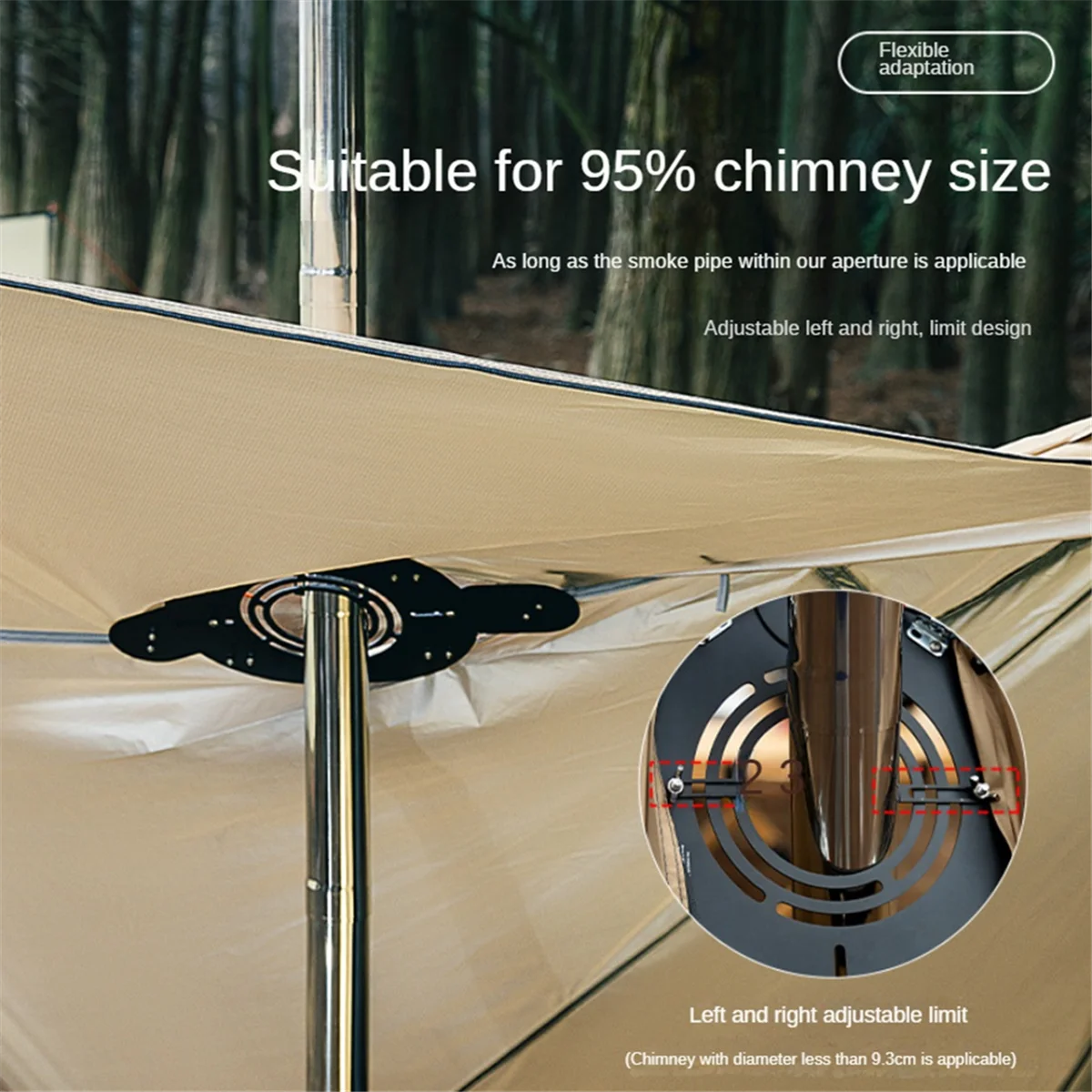 HIKEMAN горячая палатка с защитой от дымохода огнестойкая для пеших прогулок