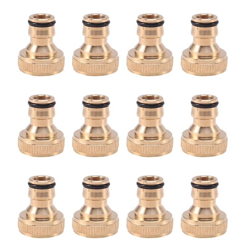 

12Pcs Garden Water Hose Pipe Fitting Tap Male Faucet Connectors, Garden Hose Quick Connect Fittings 3/4 Inch
