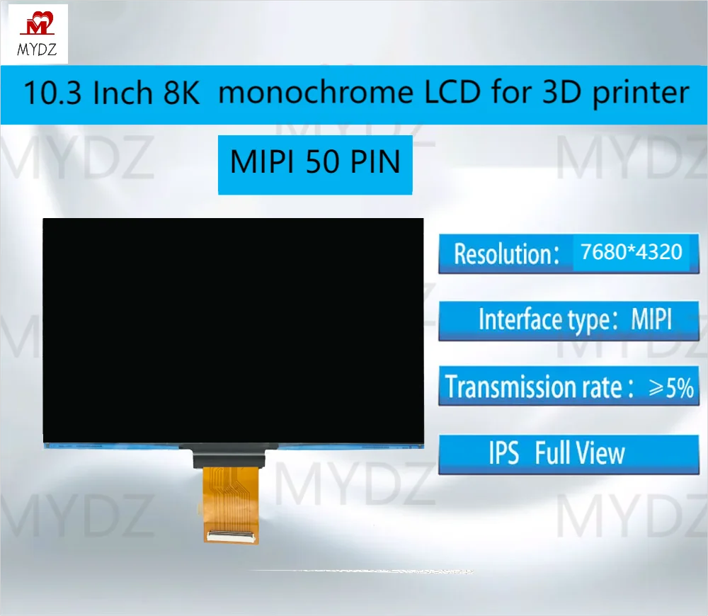 10 3-дюймовый монохромный ЖК-экран 8K 7680*4320 для ЖК-дисплея 3D-принтера NOVA Whale3 униформа