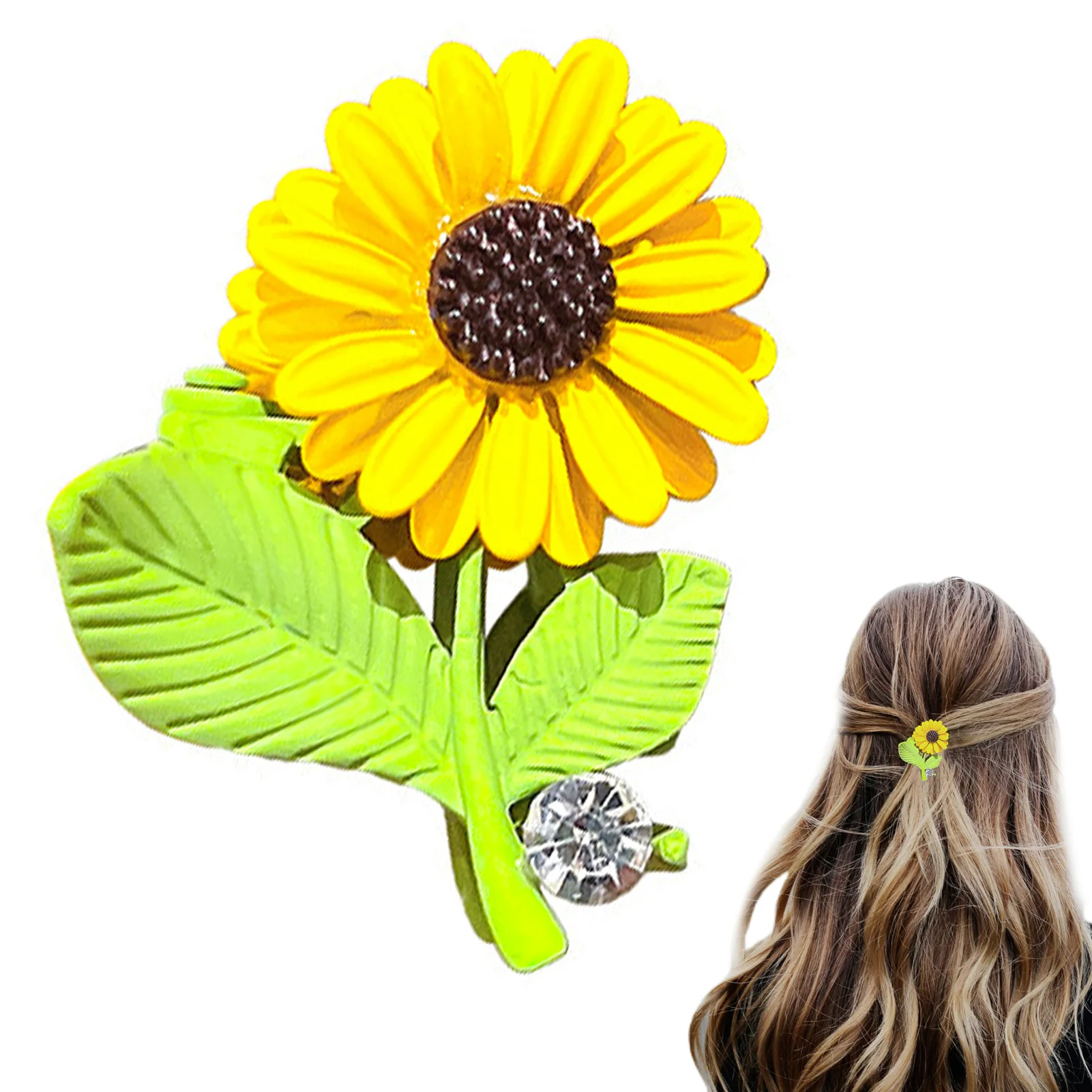 

Mini Metal Hair Claw Clips 3D Metal Hair Claw Clip Hair Accessories Cute Sunflower Hair Clip Claw Clamp For Women Girls Kids