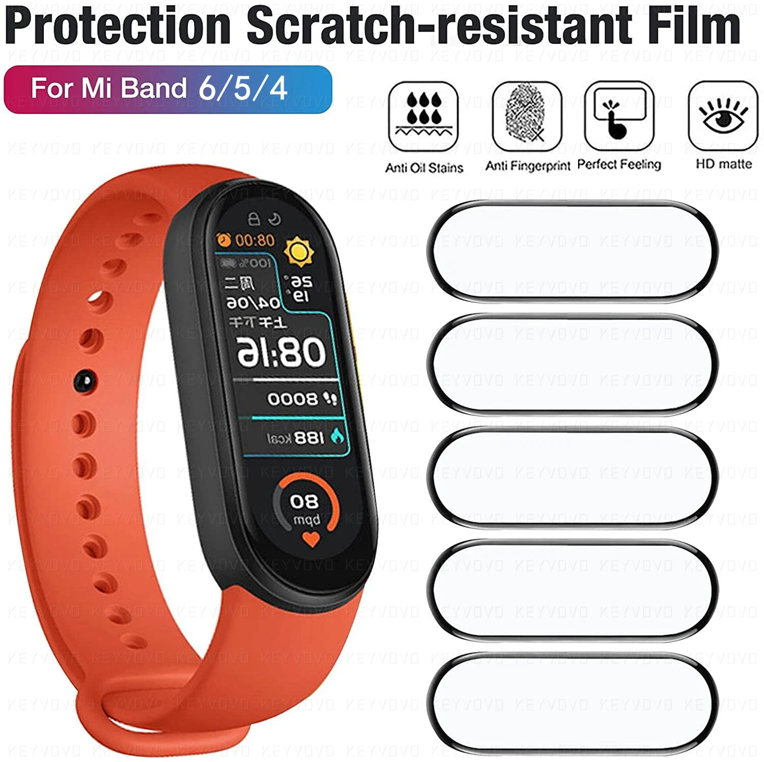 

9D Glass for Xiaomi mi band 5 4 6 Soft Screen Protector Protective on Xiami Mi band band5 Miband5 Cover For Xiomi mi band 5 Film