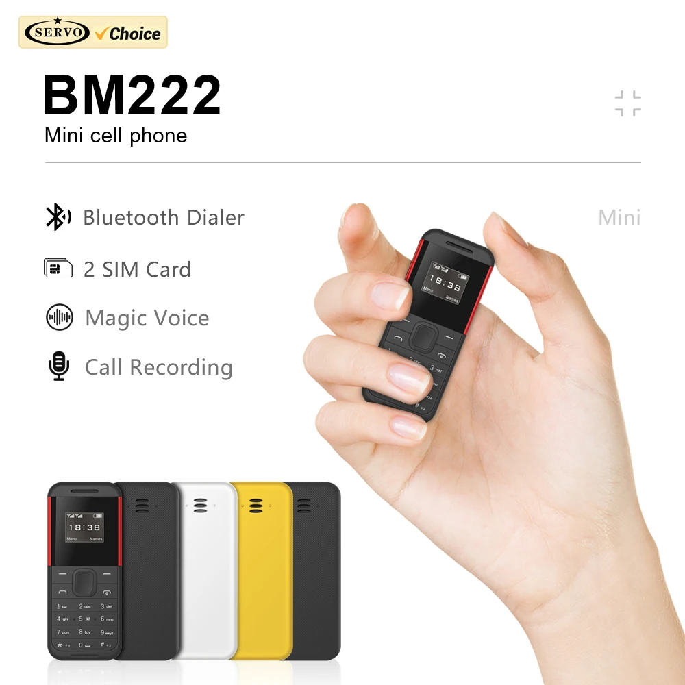 Мини-смартфон SERVO BM222 С Двумя SIM-картами Bluetooth-накопитель Magic Voice Автоматический