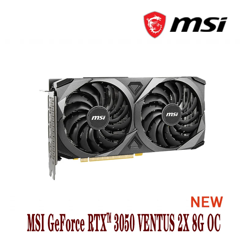 MSI GeForce RTX™3050 VENTUS 2X 8G OC поддержка AMD Intel десктопный процессор LHR Новый |