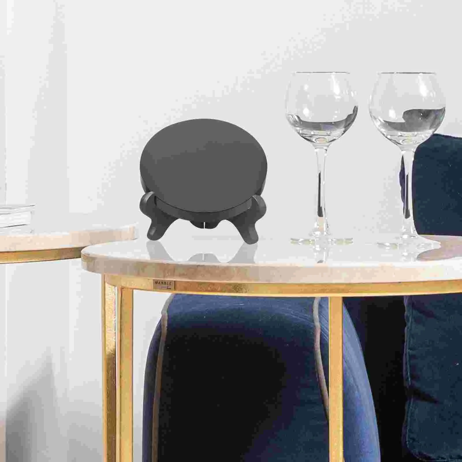 Черное украшение для медитации из обсидиана круговое зеркало гадальная доска