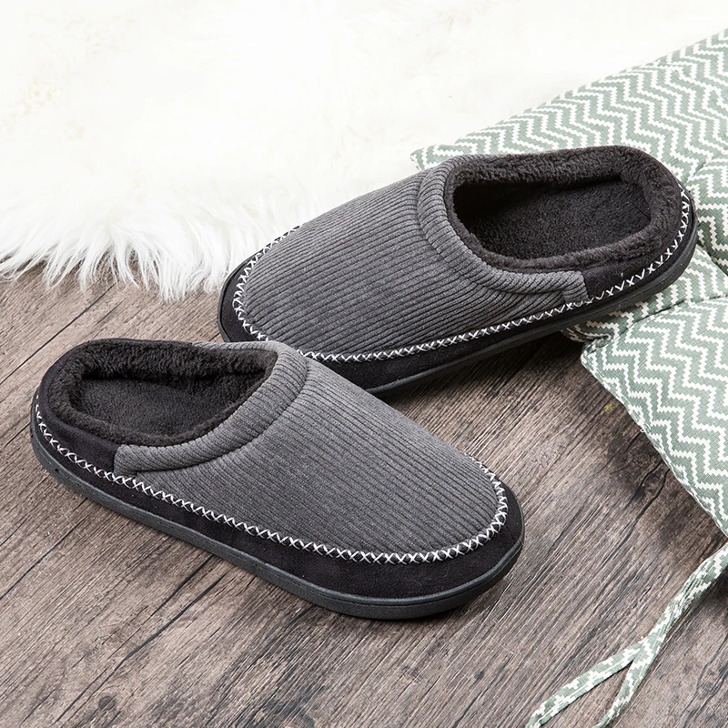 Мужские домашние тапочки зимние мужские хлопковые туфли большого размера
