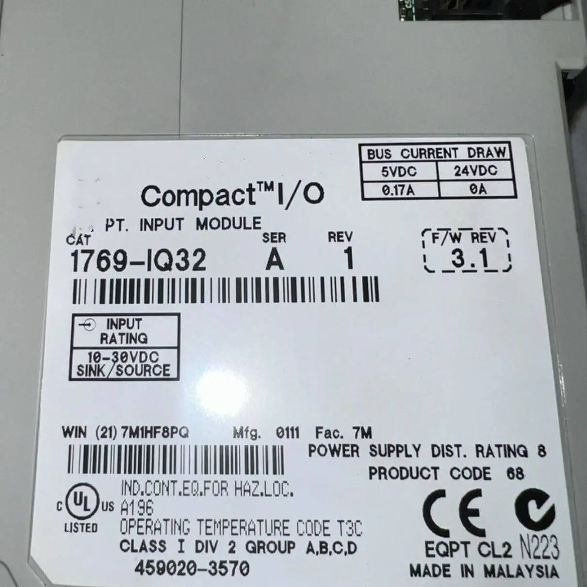 

USED 1769-IQ32 Fast delivery at the warehouse