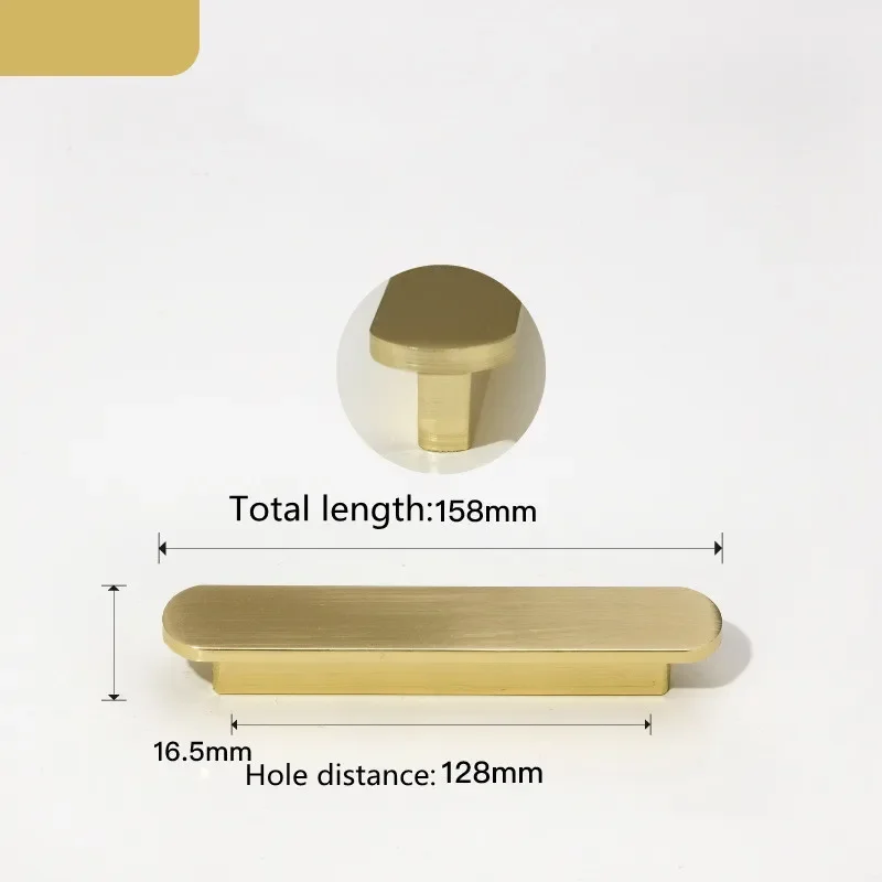 Ручки для шкафов KK&FING золотые алюминиевые