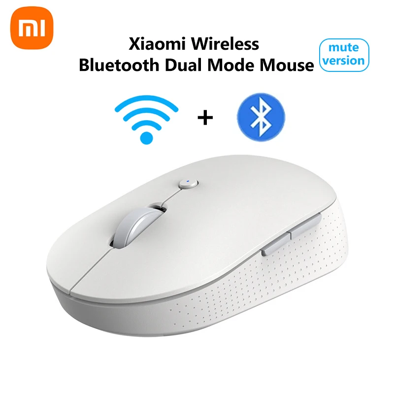 

Беспроводная Двухрежимная мышь Xiaomi Mi, бесшумная эргономичная Bluetooth USB Боковая кнопка, портативная беспроводная мини-мышь для ноутбука, нови...