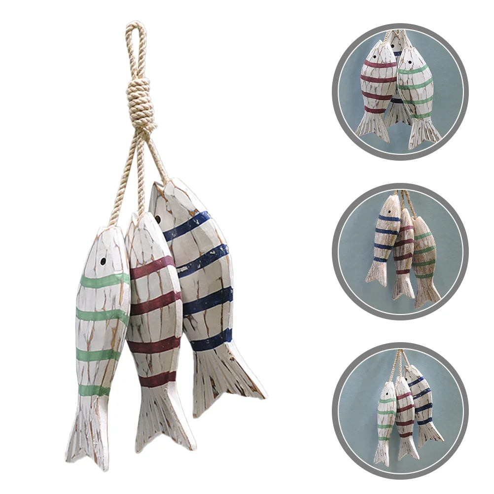 

Multi-use Creative Unique Wood Fish Pendant Fish Decor For Wall Hanging Wooden Fish Wooden Fish Wall Fish Pendant for Party