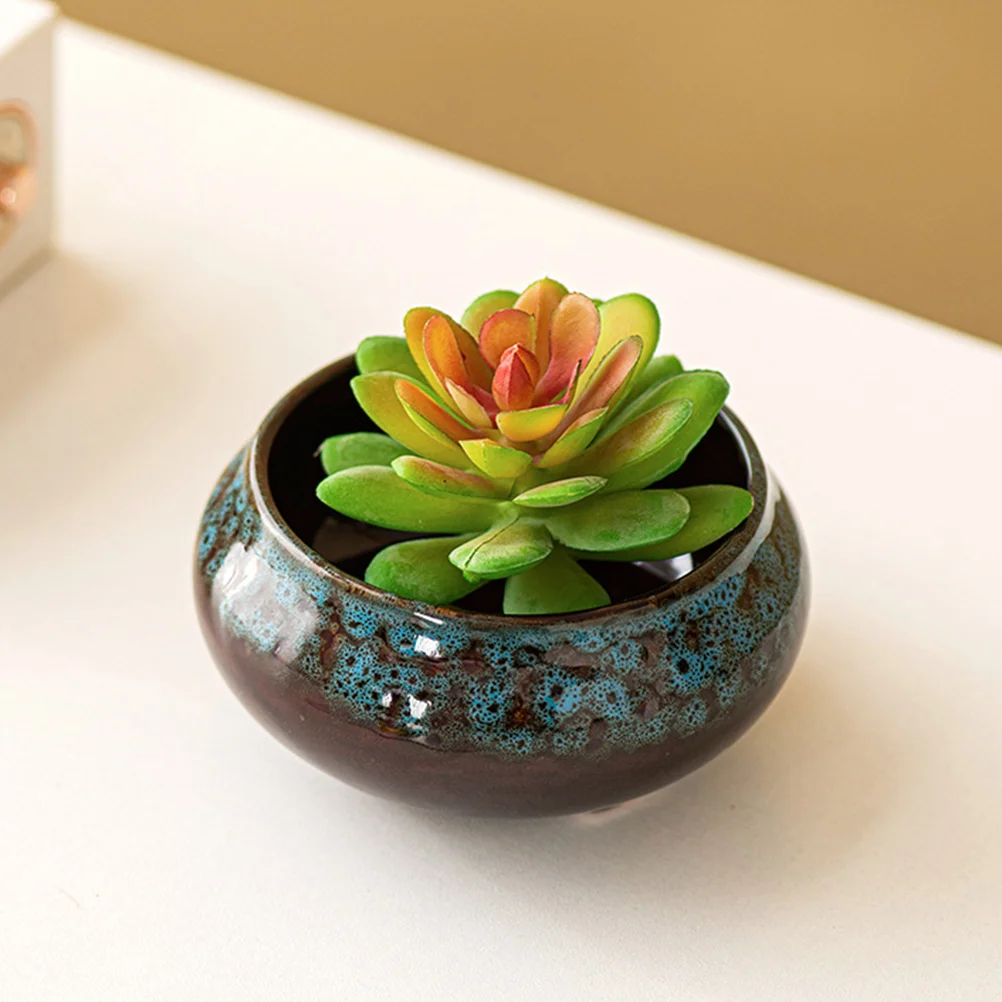 

Succulent Pots Cactus Planter Ceramic Craft Flowerpot Planting Holder Desktop Succulents Planters